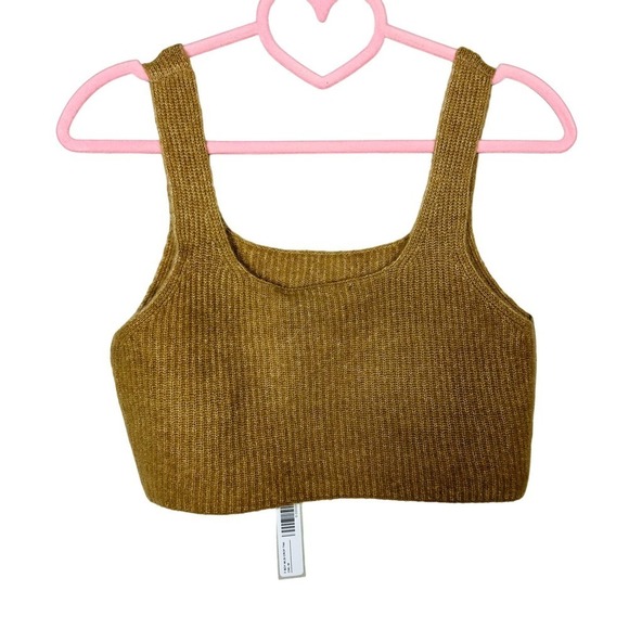 Everlane NWT The Cozy Stretch Tank Yak Wool Blend in Camel Size Small - Picture 3 of 6